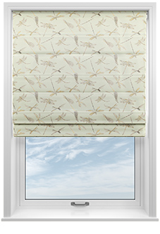 Dragonflies, Soft Green - Twist&Fit Roman Blind